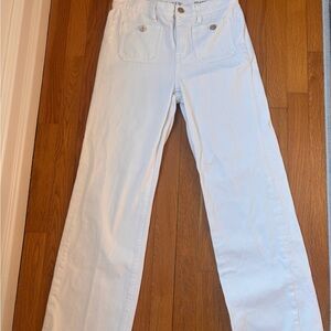 J. Crew Relaxed Demi-Boot White Jeans